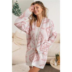 BiBi Aztec Pattern Open‎ Front Cardigan